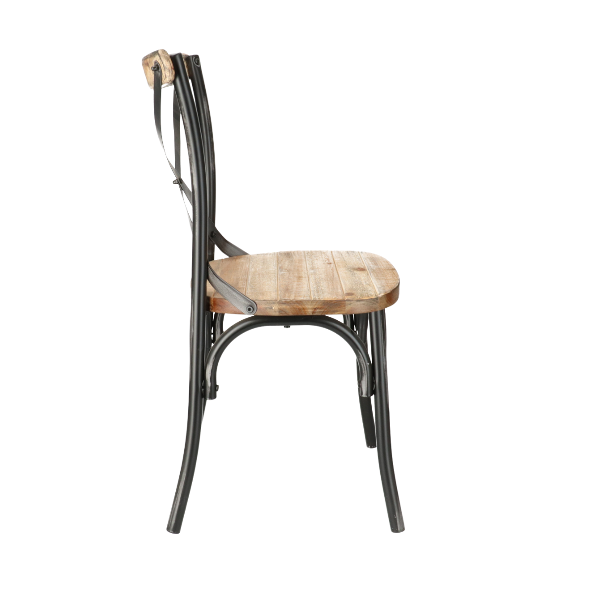 DL CROSS Black vintage Wooden indoor chair